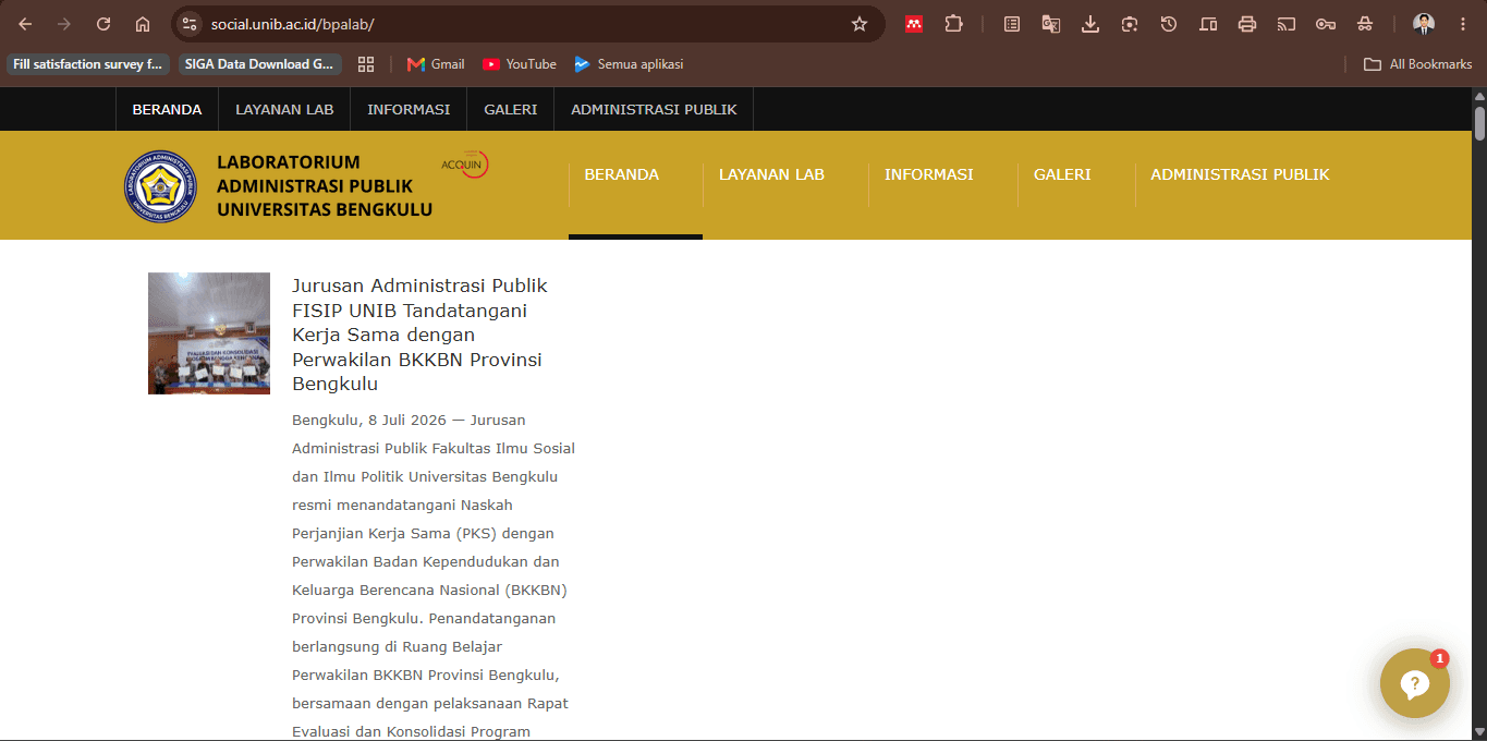 Website Laboratorium Administrasi Publik, 